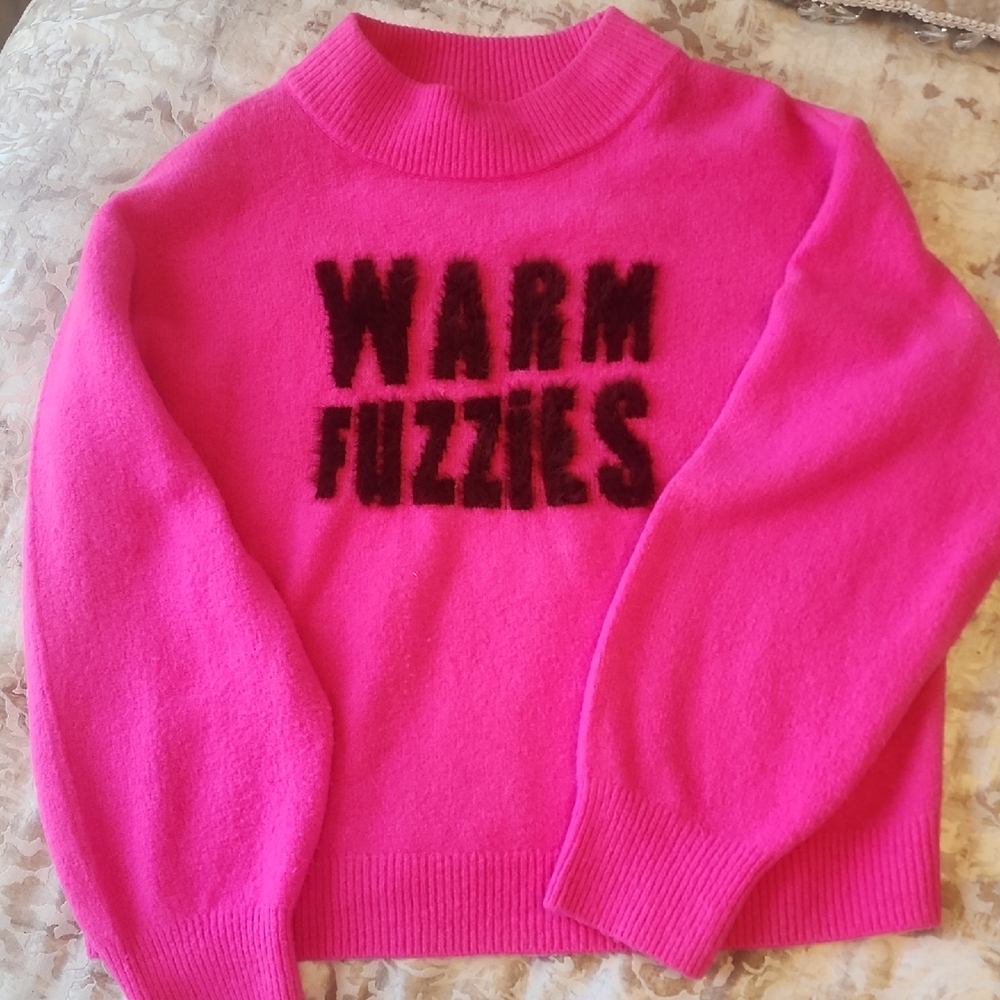 a new day Vibrant Pink Cowl Sweater